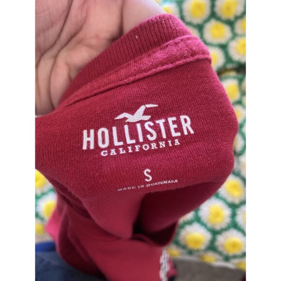 ⭐ 3/$15 Hollister Red Checkered Long Sleeve Crop Top S - Picture 6 of 6